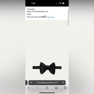 Tom Ford Men’s Silk Pre Tied Bow Tie